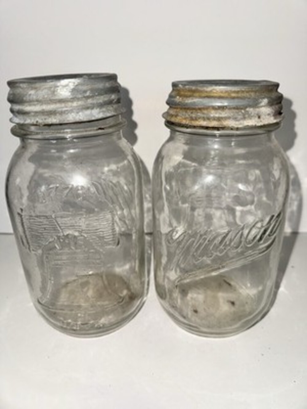 Vintage Anchor Hocking Mason Jar Clear Quart Bicentennial 1776-1976 Liberty Bell